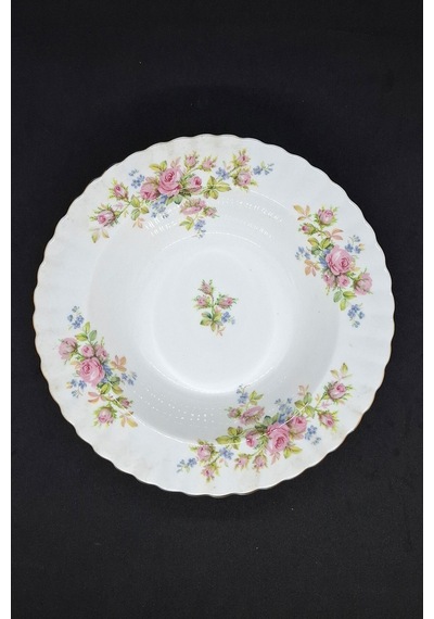 Moss Rose Bone China İngiliz Porselen Yemek Tabağı 20 Cm Pembe