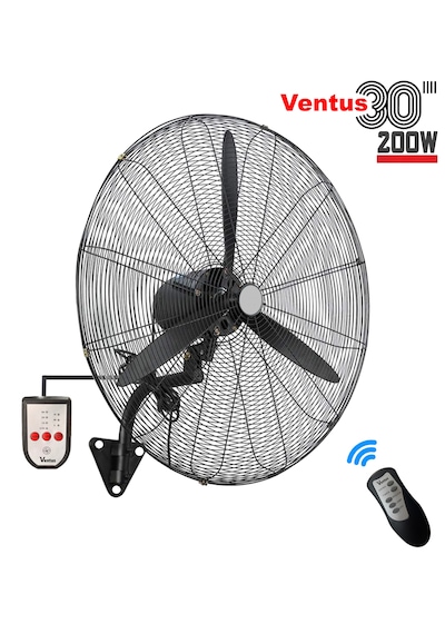 Ventus 30" Vantilatör 200w Duvar Tipi Kumandalı 75cm Çap