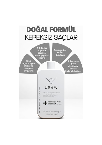Uraw Biberiye & Amla Özlü Saç Bakım Şampuanı 400 ML
