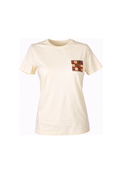 Trender 26yl71595001 Sarı Kadın T-shirt Etnik Desen Sarı