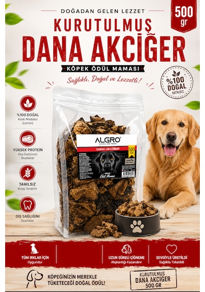 %100 Dana Akciğer Çiğneme Maması 500 Gr