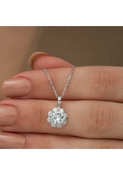 Gümüş Çiçek Kolye Sl1673 Gümüş
