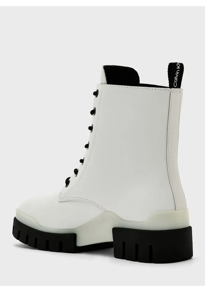 Calvin Klein Combat Mıd Laceup Tr Kadın Beyaz Bot