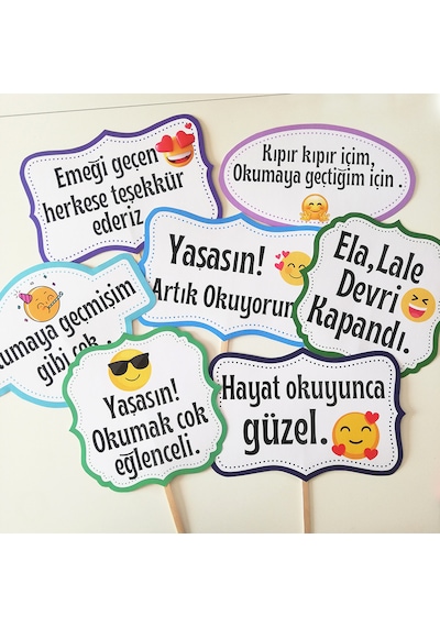 Okuma Bayramı Konuşma Balonu 14 Adet Karışık