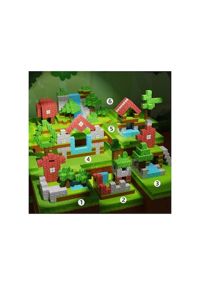 Macera Mıknatıslı Manyetik Blok Seti 128 Parça 2.5cm Büyük Boy Manyetik Lego Zeka Geliştirici Eğitici Stem Oyuncak Montessori Mıknatıslı Oyuncak 3+ Yaş