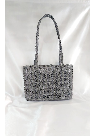 Umela Butik Gri Bayan Kol Ve Omuz Çantası