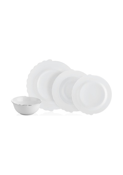 Neva N3522 Platin Hibrit 24 Parça 6 Kişilik Yemek Takımı