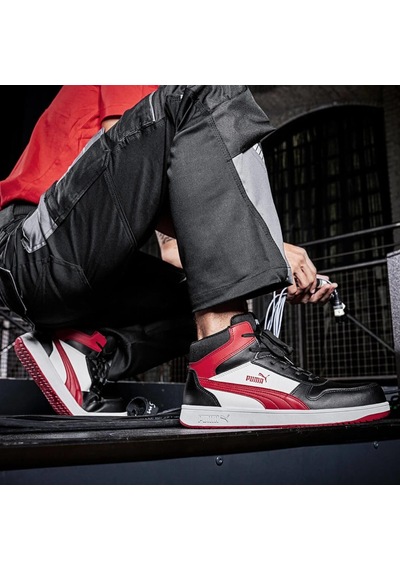 Puma Safety Frontcourt Mid S3l Esd Kompozit Burun Hafif - Isıya Dayanıklı İş Ayakkabısı Beyaz