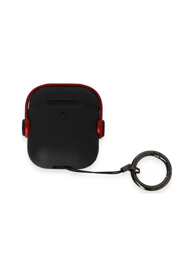Newface Apple Airpods Uyumlu  2 2.nesil Cool Kılıf - Siyah-kırmızı