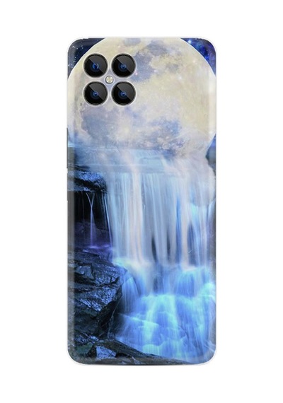 Omix X600 Kılıf Resimli Desenli Baskılı Silikon Kılıf Blue Moon 1308