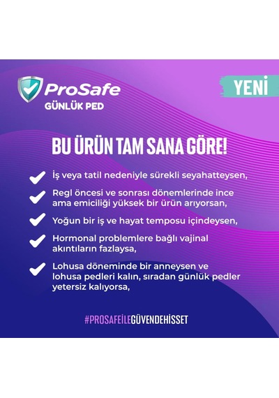 Prosafe Günlük Ped Extra Uzun 1200 Adet