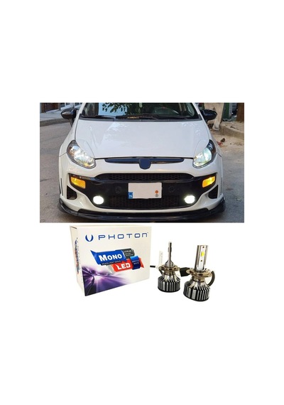 Fiat Panda Led Xenon Uzun + Kısa Far Ampulü H4 Mono Yeni Seri Beyaz