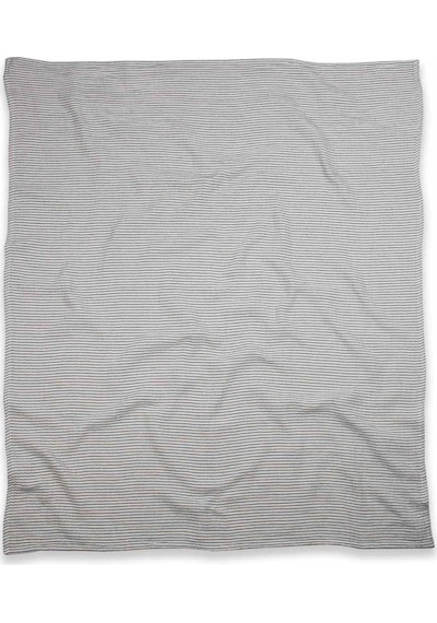 Cigit Naturel Müslin Battaniye 90x100cm Füme İnce Çizgili Füme