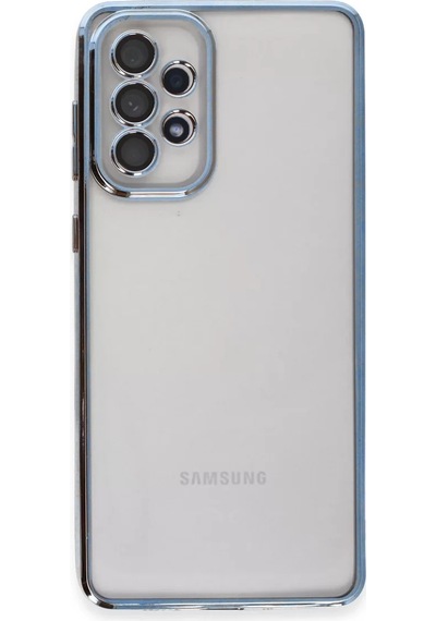 Newface Samsung Galaxy A53 5g Kılıf Razer Lensli Silikon - Açık Mavi