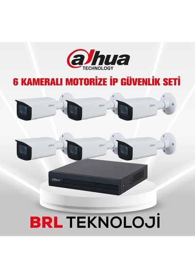 Dahua 6 Kameralı 2 Mp Motorize Ip Güvenlik Kamera Seti