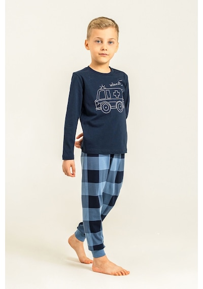 Rolypoly Erkek Çocuk Whoosh Ambulance Lacivert Uzun Kol Pijama Takım Rp3871-c-v2 Rp3871-c-v2