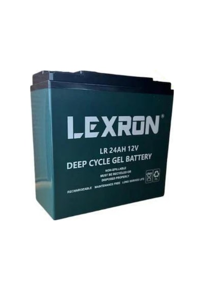 Lexron 12 Volt 24AH Amper Solar Sistem ve Elektrikli Araç Jel Akü