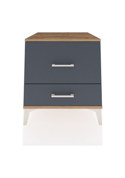 Kronos Komodin 2 Çekmeceli 60x59x64 Çam-antrasit Atlas Çam