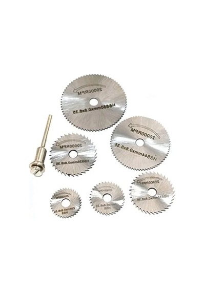 6 Adet Daire Testere Bıçağı Seti, 3.2 Mm Çubuklu, Ahşap Ve Metal İçin Kesme Diskleri
