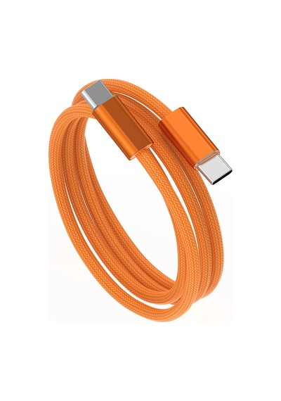Wiwu Wi-c101 Essen Serisi Type-c To Type-c Hızlı Şarj Özellik Data Ve Şarj Kablosu 240w 1.5m Turuncu