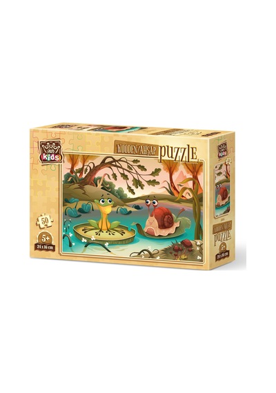 Göl Arkadaşları 50 Parça Kutulu Ahşap (Wooden) Puzzle/Yapboz