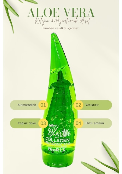 Biorlx Collogen Aloe Vera Jeli 250 ML