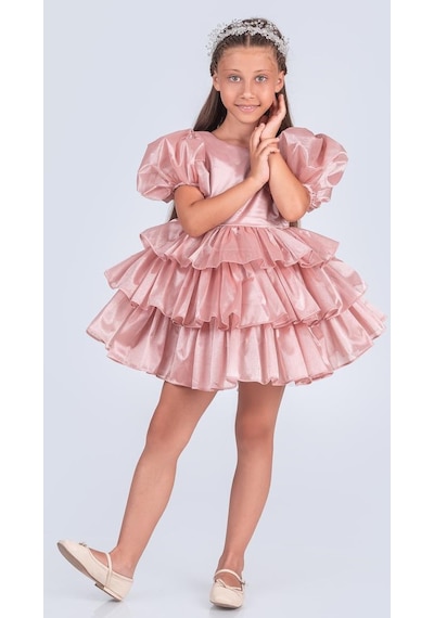 Mnk Baby & Kids Kız Çocuk Eklenebilir Kuyruk Detaylı, Taçlı Aspendos Abiye Elbise M00758 Pudra Mnk Baby & Kids Kız Çocuk Eklenebilir Kuyruk Detaylı, Taçlı Aspendos Abiye Elbise M00758 Pudra