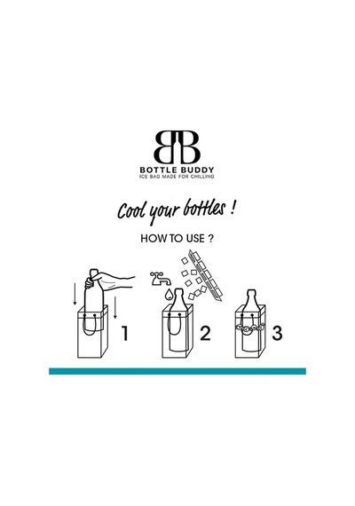 Bottle Buddy Ice Bag Taşınabilir Şişe ve Şarap Soğutucu Buz Çantası