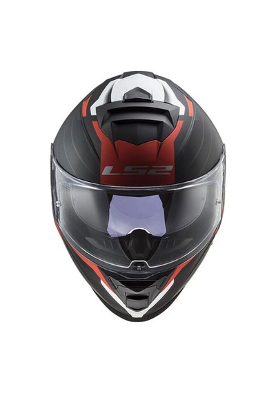 Ls2 Storm Nerve Mat Siyah - Kırmızı Kapalı Motosiklet Kask