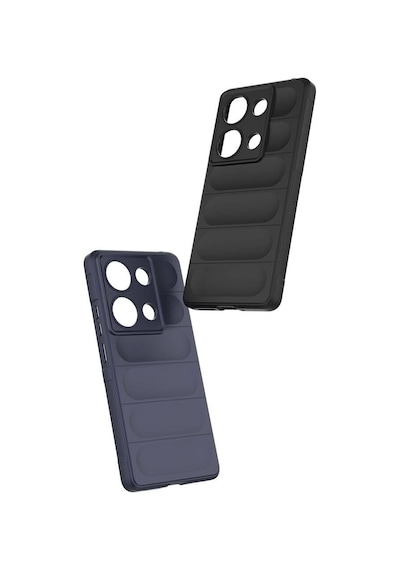 Xiaomi Redmi Note 13 Pro 4g Kılıf Kamera Korumalı Esnek Silikon Parmak Şeritli Pazarplus Kırmızı