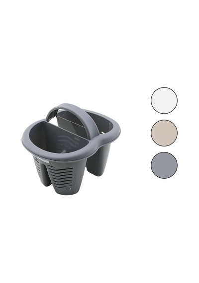 Qlux L-00515 Heybe Kaşıklık Tezgah Üstü 4 Bölmeli - Plastik 5570 Çok Renkli