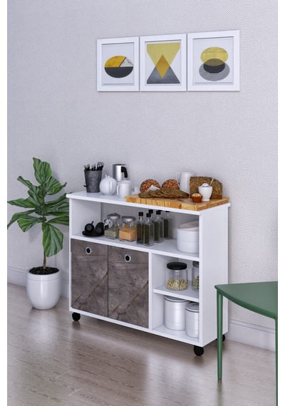 Dolap Taşınabilir Çok Amaçlı 2 Kapaklı Katlı Mutfak Balkon Dolabı Gordiyon Dolap Taşınabilir Çok Amaçlı 2 Kapaklı Katlı Mutfak Balkon Dolabı Gordiyon