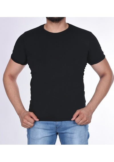 Black Steel Süprem Kısa Kol Pis Dikiş Slimfit Düz Tshırt-1884 (486520446)