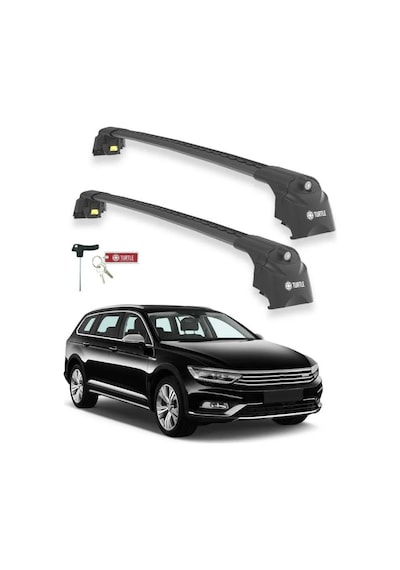 Turtle Volkswagen Passat Alltrack B8 2015-2023 Ara Atkı Air2 Siyah