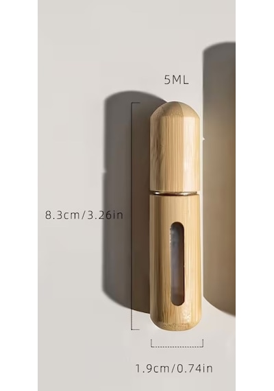 Sge Teknoloji Bambu 5 Ml Doldurulabilir Parfüm Şişesi Taşınabilir Cep Seyahat Parfüm Şişesi Atomizer