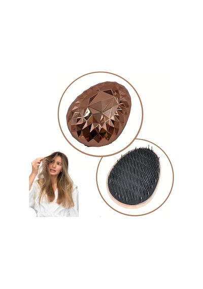 Buffer Saç Düzleştirici Düğüm Açıcı Fırça Rose Gold