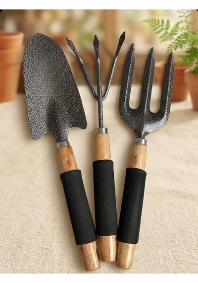 Bahçe Aletleri Set Kürek Tırmık Çatal Set Hobi Set