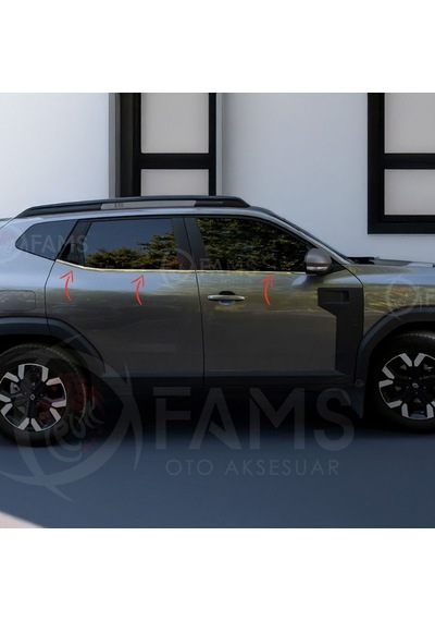 Renault Duster 2024 Üzeri Krom Cam Alt Çıtası 6 Prç P.çelik