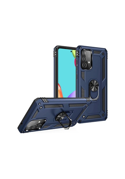 Newface - 309 - Samsung Galaxy A33 5g Kılıf Sofya Yüzüklü Silikon Kapak - Edntrend - - Lacivert