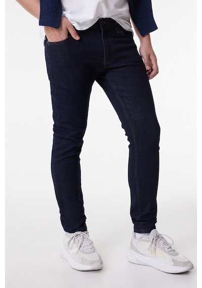 Lee Malone Skinny Fit Dar Kesim Normal Bel Koyu Mavi Esnek Jean Kot Pantolon L73607536 Mavi