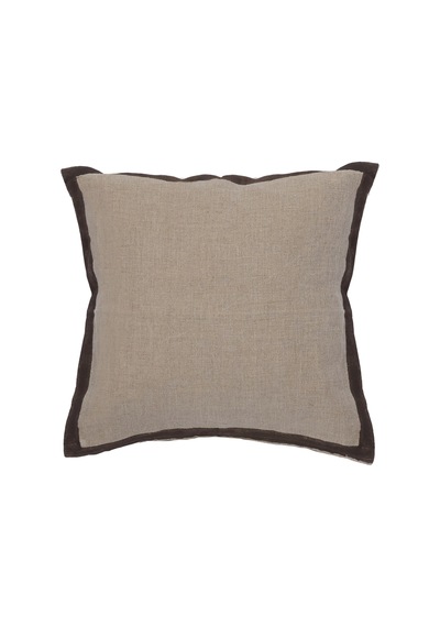 Yargıcı Çiçek Desenli Keten Pamuk Kare Yastık 50x50 Cm 26knht1013c St
