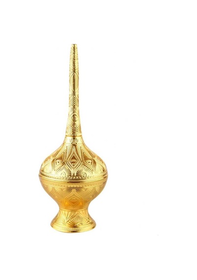 Güldanlık Gülsuyu Şişesi Dekoratif Metal Gold Yasir Model