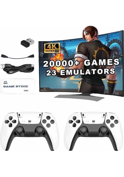 Mey İthalat 3d 4k Hd 2.4g Game Stick 4k Ultra Hd Oyun Konsolu Çift Kollu