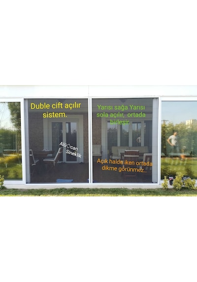 Pileli Sineklik Sürgülü Akordeon Kapı Pencere Sineklik