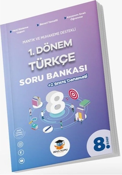 8. Sınıf 1. Dönem Türkçe Soru Bankası -  Zeka Küpü Yayınları