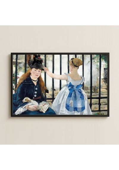 Manet Tren Yolu Pvc Tablo - Modern Kadın Ve Çocuk Temalı Sanat