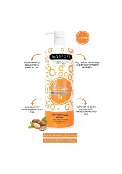 Jenerik Argan Şampuan 1000 Ml - Boyalı Saçlar İçin