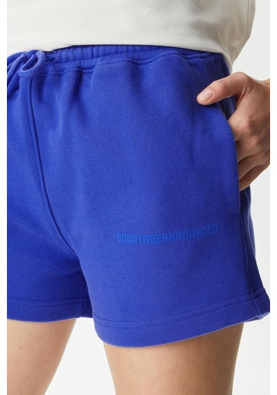 Soon To Be Announced Essentials Women's Short Kadın Pamuk Şort Sax Mavi
