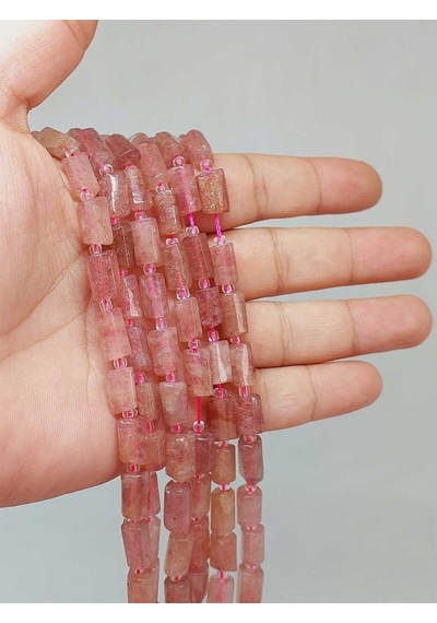 Çilek Kuvars Taşı 6x10mm Dizi 49912 Çok REnkli