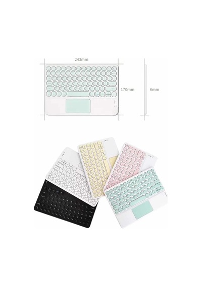 Android Ve İos Uyumlu Bluetooth Klavye Touchpad Slim Kablosuz Wifi Q Klavye 09856046